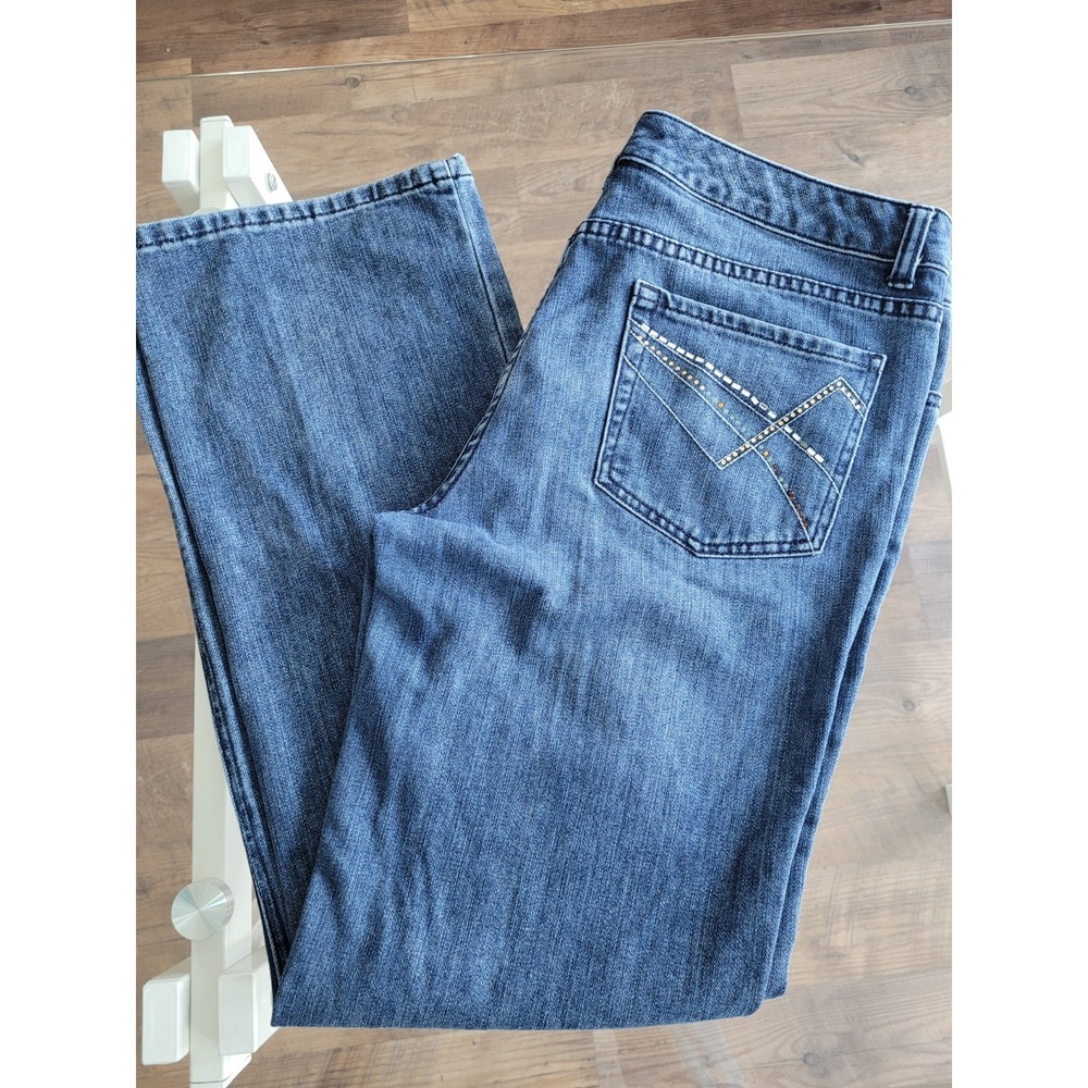 Gem‎ Aesthetic Pockets Denver Hayes Jeans Womens 10X30 Mid Blue Denim Bootcut